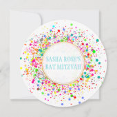 Pix Dezines Dazzled/Neon Speck/Bat Mitzvah Einladung (Vorderseite)