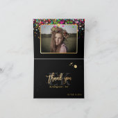 Pix Dezines Dazzled Rainbow Mitzvah Vielen Dank Dankeskarte (Innenseite)