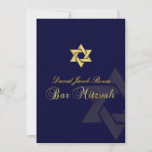 Pix Dezines DIY HINTERGRUND/CLASSIC GOLD/BAR MITZV Einladung (Rückseite)