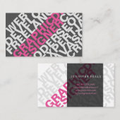 Pix Dezines DIY typografie/Grafikdesigner Visitenkarte (Vorne/Hinten)