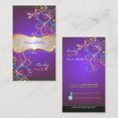 Pix Dezines Dragonflies/Royal Lila Visitenkarte (Vorne/Hinten)