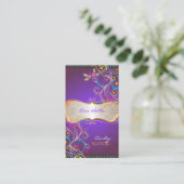 Pix Dezines Dragonflies/Royal Lila Visitenkarte (Stehend Vorderseite)