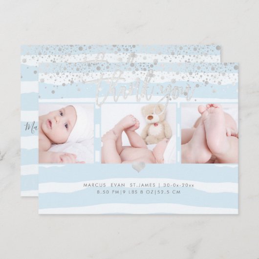 Pix Dezines Dusche Danke / Dazzled Powder Blue Postkarte (Vorne/Hinten)