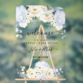 Pix Dezines Elegant Ice Blue Hyde Alabaster Rose Acrylschild (Neutral)