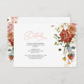 Pix Dezines Elegante Rustikale Blume Herbst Garten Einladung (Vorne/Hinten)