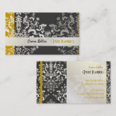 Pix Dezines Étienne Damask/Farbstoffe Visitenkarte (Vorne/Hinten)