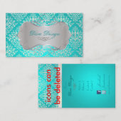 Pix Dezines Étienne Damask Visitenkarte (Vorne/Hinten)