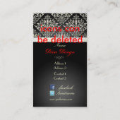 Pix Dezines Étienne Damask Visitenkarte (Rückseite)