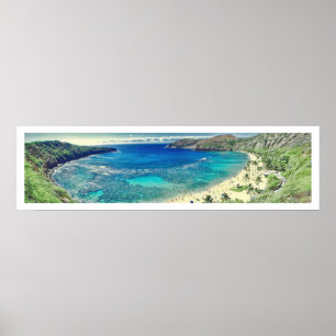 Pix Dezines fast Vintage Bucht von Hanauma, hawaii Poster