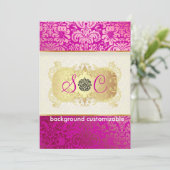 Pix Dezines Fidora Vintag Damaskus Einladung (Stehend Vorderseite)