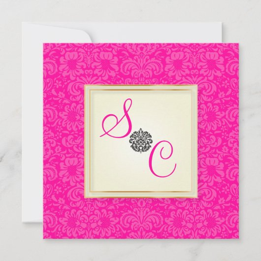 Pix Dezines Fidora Vintag Damaskus Einladung (Vorderseite)