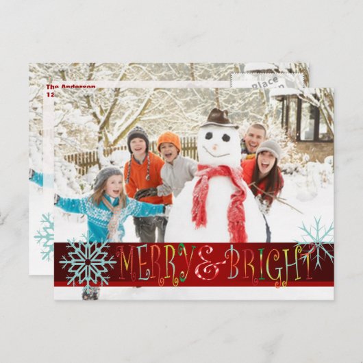 Pix Dezines Foto Vorlage Urlaubswünsche Karte (Vorne/Hinten)