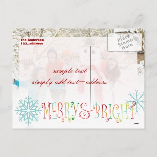 Pix Dezines Foto Vorlage Urlaubswünsche Karte (Rückseite)