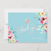 Pix Dezines Garden Rose Mitzvah Danke ✡ RSVP Karte (Vorderseite)