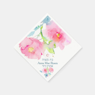 Pix Dezines Garden Rose, Rosa Mitzvah Serviette