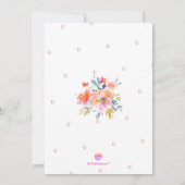 Pix Dezines Garden Rose Wasserfarben Bat Mitzvah Einladung (Rückseite)