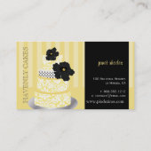 Pix Dezines, gelbe Streifen+Damaskus, Kuchen/Pâtis Visitenkarte (Rückseite)