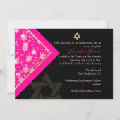 Pix Dezines grunge stars/Bat Mitzvah Einladung (Rückseite)