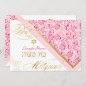 Pix Dezines grunge stars/Bat Mitzvah Einladung (Vorne/Hinten)