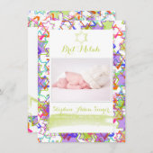 Pix Dezines grunge stars/brit milah Einladung (Vorne/Hinten)