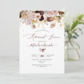 Pix Dezines H2 Herbst Blume Probe Abendessen Einladung (Stehend Vorderseite)