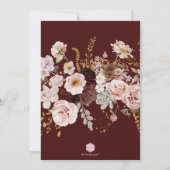 Pix Dezines H2 Herbst Blume Probe Abendessen Einladung (Rückseite)