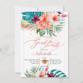 Pix Dezines H2 Tropisches Paradies Luau Abschluss Einladung (Vorderseite)