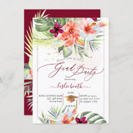 Pix Dezines H2 Tropisches Paradies Luau Abschluss Einladung