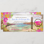 Pix Dezines hanauma Bay/Vintager Boarding Pass Einladung (Vorne/Hinten)
