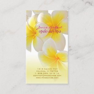 Pix Dezines Hawaii Plumeria Visitenkarte
