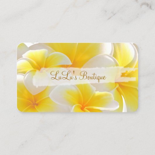 Pix Dezines Hawaii Plumeria Visitenkarte (Rückseite)