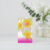 Pix Dezines Hawaii Plumeria Visitenkarte (Stehend Vorderseite)