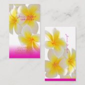 Pix Dezines Hawaii Plumeria Visitenkarte (Vorne/Hinten)