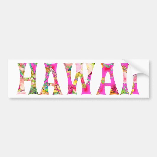 Pix Dezines Hawaii Tiki Typografie Autoaufkleber (Vorne)