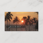 Pix Dezines Hawaiian Beach Sonnenuntergang Visitenkarte (Rückseite)