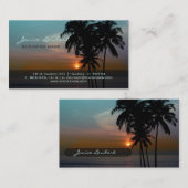 Pix Dezines Hawaiian Beach Sonnenuntergang Visitenkarte (Vorne/Hinten)