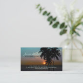 Pix Dezines Hawaiian Beach Sonnenuntergang Visitenkarte (Stehend Vorderseite)