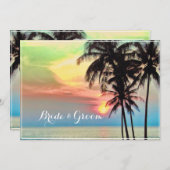 Pix Dezines hawaiian Sunset Beach/Fantasy Einladung (Vorne/Hinten)