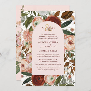 Pix Dezines Herbstliche Liebe H2 Marsala Rote Blum Einladung