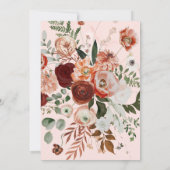 Pix Dezines Herbstliche Liebe H2 Marsala Rote Blum Einladung (Rückseite)