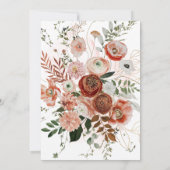 Pix Dezines Herbstliche Liebe H2 Marsala Rote Blum Einladung (Rückseite)