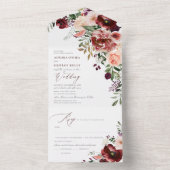 Pix Dezines HerbstLiebe H2 Rustikale Marsala Rot All In One Einladung (Innen Boden)