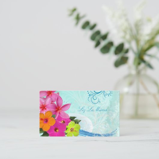 Pix Dezines hula Wellen Visitenkarte (Stehend Vorderseite)