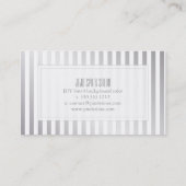 Pix Dezines Imitat Silberstreifen Visitenkarte (Rückseite)