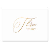 Pix Dezines Imitate Goldene Romantische Kalligraph Tischnummer (Rückseite)