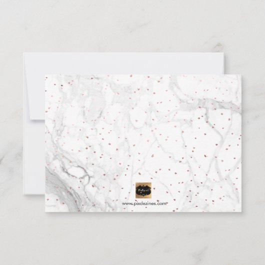 Pix Dezines Imitate Rose Gold Trauzeugin Einladung (Rückseite)