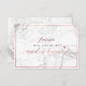 Pix Dezines Imitate Rose Gold Trauzeugin Einladung (Vorne/Hinten)