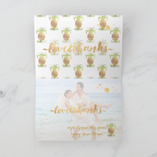 Pix Dezines Imitats Ananas/vielen Dank Dankeskarte (Innenseite)