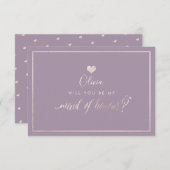 Pix Dezines Iridescent Blush Pink, Trauzeugin Einladung (Vorne/Hinten)