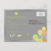 Pix Dezines Kiku UAWG postcards/für 12x18 lädt Einladungspostkarte (Rückseite)